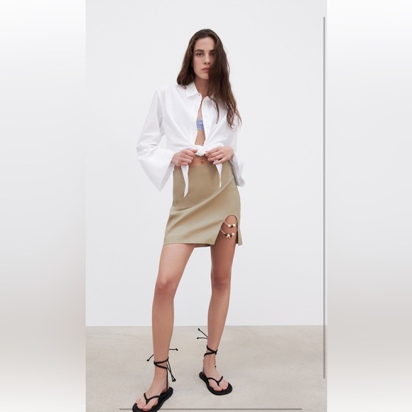 Zara- linen mini skirt - Picture 1 of 1